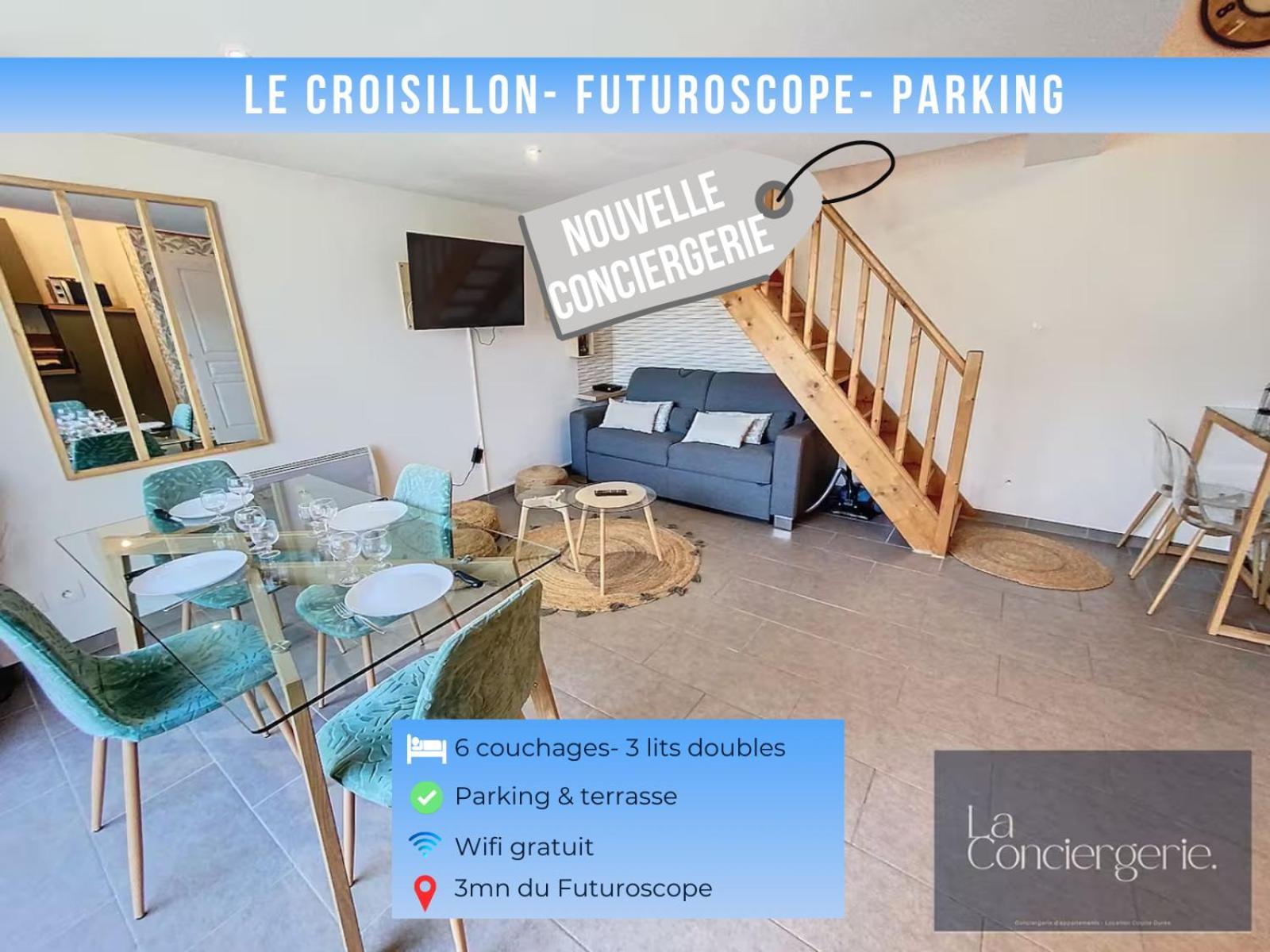 Le Croisillon -Futuroscope-Parking-Laconciergerie Шасней дю Пуату Екстериор снимка